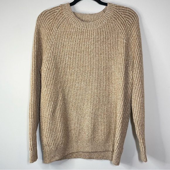 Nordstrom BP Tan Ribbed Crewneck Pullover Sweater Size Small - Picture 6 of 6